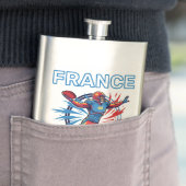 France Football Dynamic Quarterback Patriotic Art フラスク (インサイチュ)
