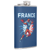France Football Dynamic Quarterback Patriotic Art フラスク (右)