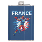 France Football Dynamic Quarterback Patriotic Art フラスク (裏面)