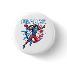 France Football Dynamic Quarterback Patriotic Art