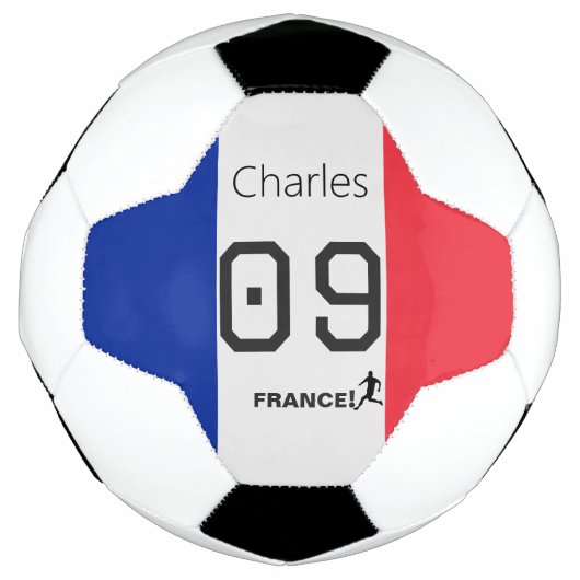 France Football Personalized Team Colors Athlete  サッカーボール (正面)