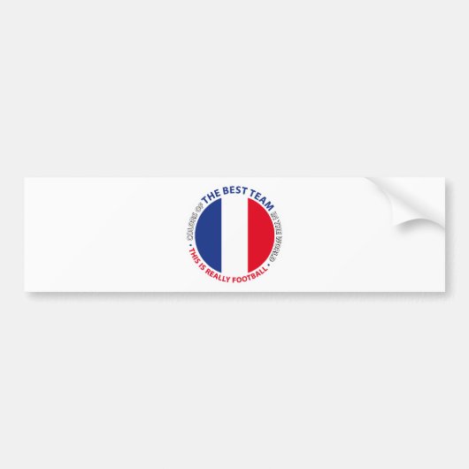 France Frankreich Art Shield バンパーステッカー (正面)