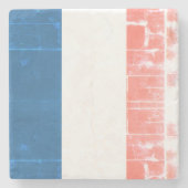 France – French-flag – Drapeau France – shabby ストーンコースター (正面)