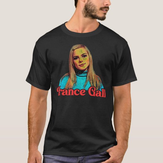 France Gall  French Yé-Yé Icon Fan Art Classic T-S Tシャツ (正面)