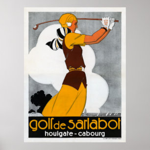 France Golf Vintage Advertising Poster Restored ポスター