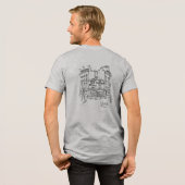 France Minimalist  Design T-Shirt トライブレンドＴシャツ (フル背面)