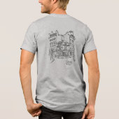 France Minimalist  Design T-Shirt トライブレンドＴシャツ (裏面)