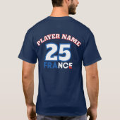France National Gridiron Football Dynamic Rooster  Tシャツ (裏面)