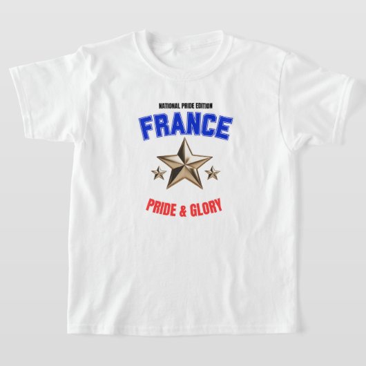 France National Pride Edition Kids Basic T-Shirt Tシャツ (レイダウン)