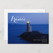 France Petit Minou Light house Cardからの挨拶 ポストカード (正面/裏面)