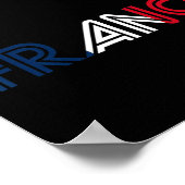 France Retro Soccer French Flag  ポスター (角)