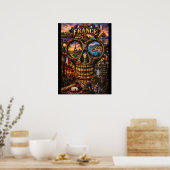 France Skull Art Print | State of Mind ポスター (キッチン)