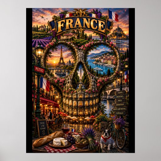 France Skull Art Print | State of Mind ポスター (正面)