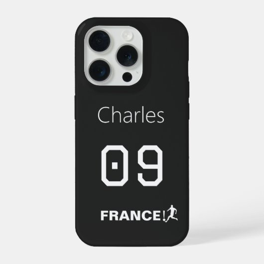 France Soccer Custom Name Number Gift iPhoneケース (裏面)