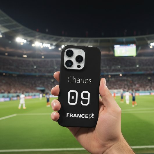 France Soccer Custom Name Number Gift iPhoneケース