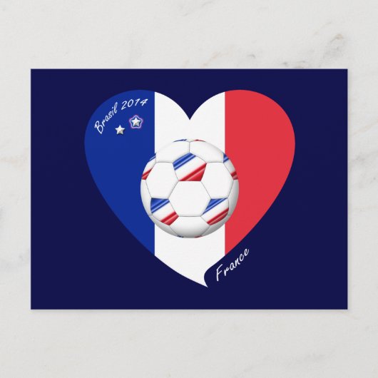 "FRANCE" Soccer Team. Fútbol de Francia 2014 ポストカード (正面)