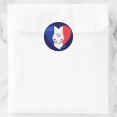 "FRANCE" Soccer Team. Fútbol de Francia 2014 ラウンドシール (バッグ)