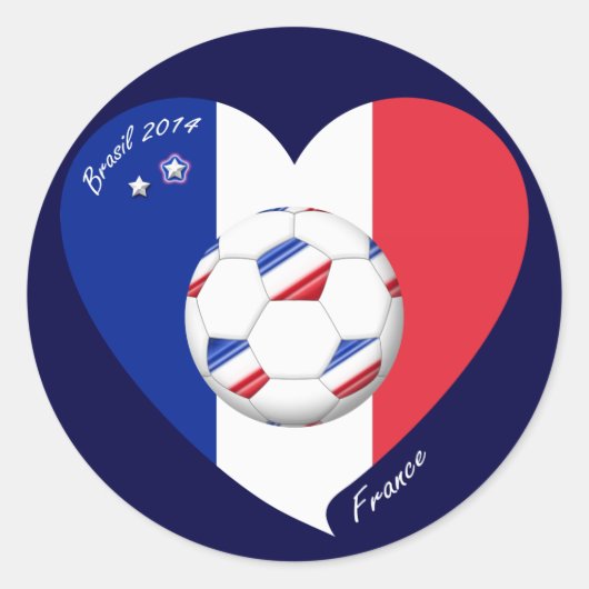 "FRANCE" Soccer Team. Fútbol de Francia 2014 ラウンドシール (正面)