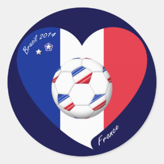 "FRANCE" Soccer Team. Fútbol de Francia 2014 ラウンドシール