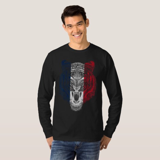 France Tiger French Tiger Flag Tシャツ (正面フル)