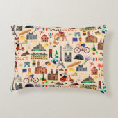 France Travel Icons Design アクセントクッション (裏面)