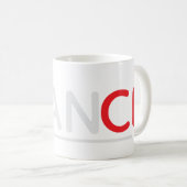 "France" Typography Mug コーヒーマグカップ (正面右)