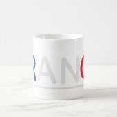 "France" Typography Mug コーヒーマグカップ (中央)