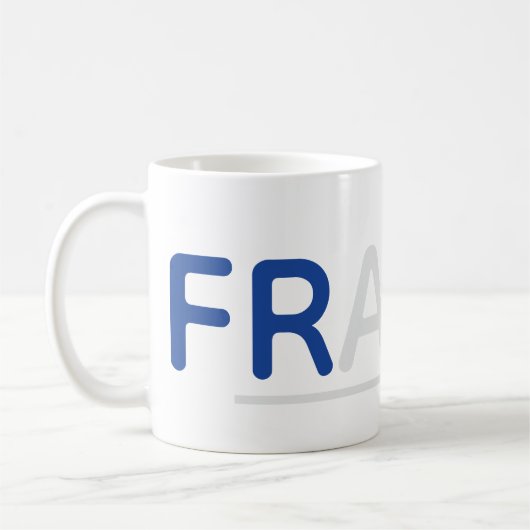 "France" Typography Mug コーヒーマグカップ (左)