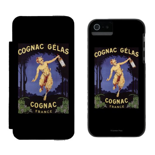FranceCognac Gelas昇進のPosterFrance Incipio iPhoneウォレットケース (並び)