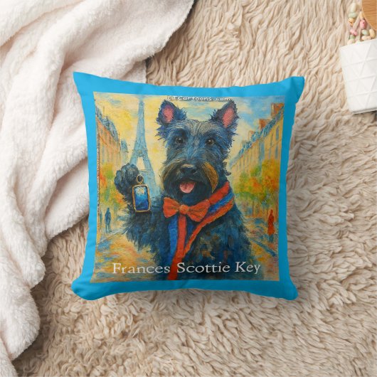 Frances Scottie Key: The Anthem of Adorable クッション (ブランケット)
