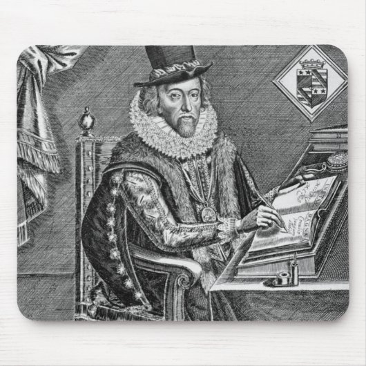Francis Baconの(1561-1626年の)子爵のポートレートの マウスパッド (正面)