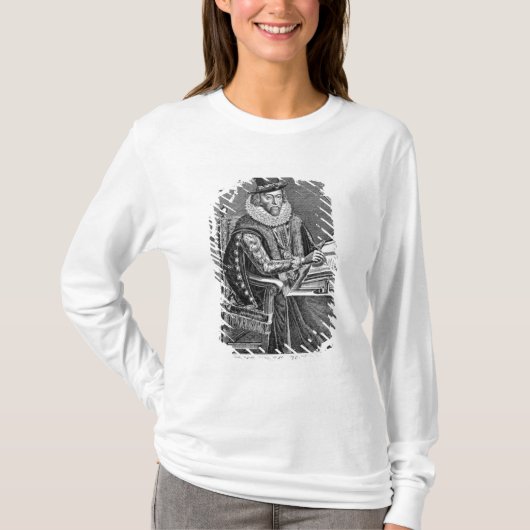 Francis Baconの(1561-1626年の)子爵のポートレートの Tシャツ (正面)
