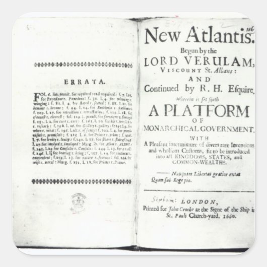Francis Bacon'sのタイトルページ スクエアシール (正面)
