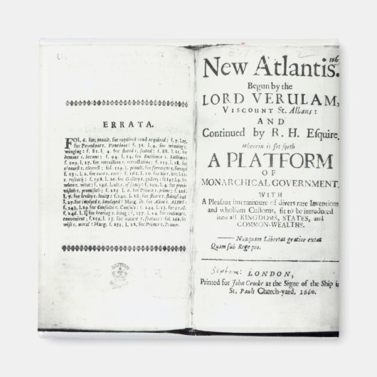 Francis Bacon'sのタイトルページ マグネット (正面)