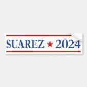 Francis Suarez モダン 2024米国大統領 バンパーステッカー (正面)