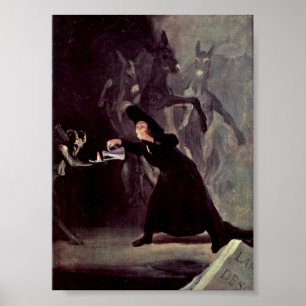 Francisco de Goya - The lamp of the Devil ポスター