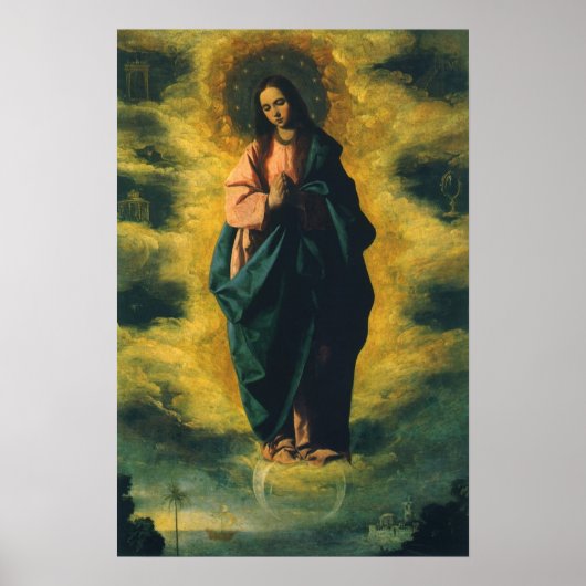 Francisco de Zurbaranによる無垢な概念 ポスター (正面)