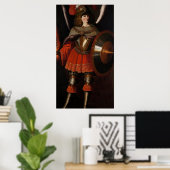 Francisco de Zurbaran - Archangel Michael - 17th C ポスター (ホームオフィス)