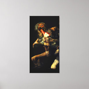 FRANCISCO GOYA – 土星が彼の息子の1つを掘り起こす キャンバスプリント