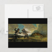 Francisco Goya c 1820によるCudgelsとの戦い ポストカード (正面/裏面)