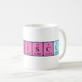 Franciscus周期表名mug コーヒーマグカップ (正面右)