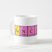 Franciscus周期表名mug コーヒーマグカップ (正面左)