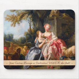 Francois Boucher鋼片のドウのロココ様式の女性芸術 マウスパッド