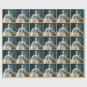 FRANCOIS BOUCHER - BERGERET夫人のポートレートの芸術 ラッピングペーパー (フラット)