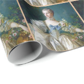 FRANCOIS BOUCHER - BERGERET夫人のポートレートの芸術 ラッピングペーパー (ロールコーナー)