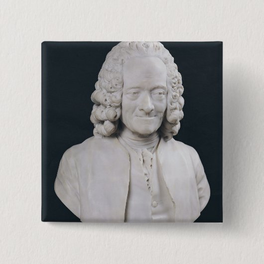 Francois Marie Arouet de Voltaire 1778年のバスト 缶バッジ (正面)