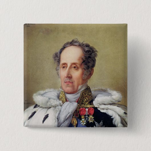 Francois Vicomte de Chateaubriandのポートレート 缶バッジ (正面)