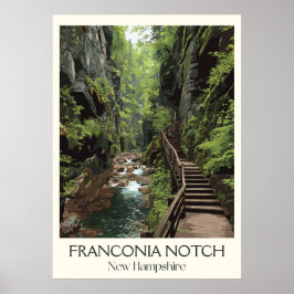 Franconia Notch New Hampshire Gorge ポスター
