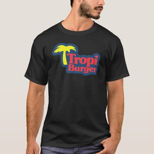 Franela de Tropi Burger - TropiのハンバーガーのTシャツ Tシャツ (正面)
