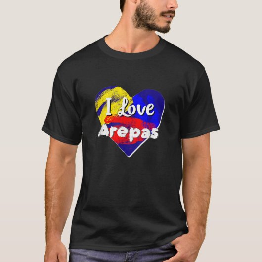 Franela Venezolana I love arepas T Shirt Tシャツ (正面)